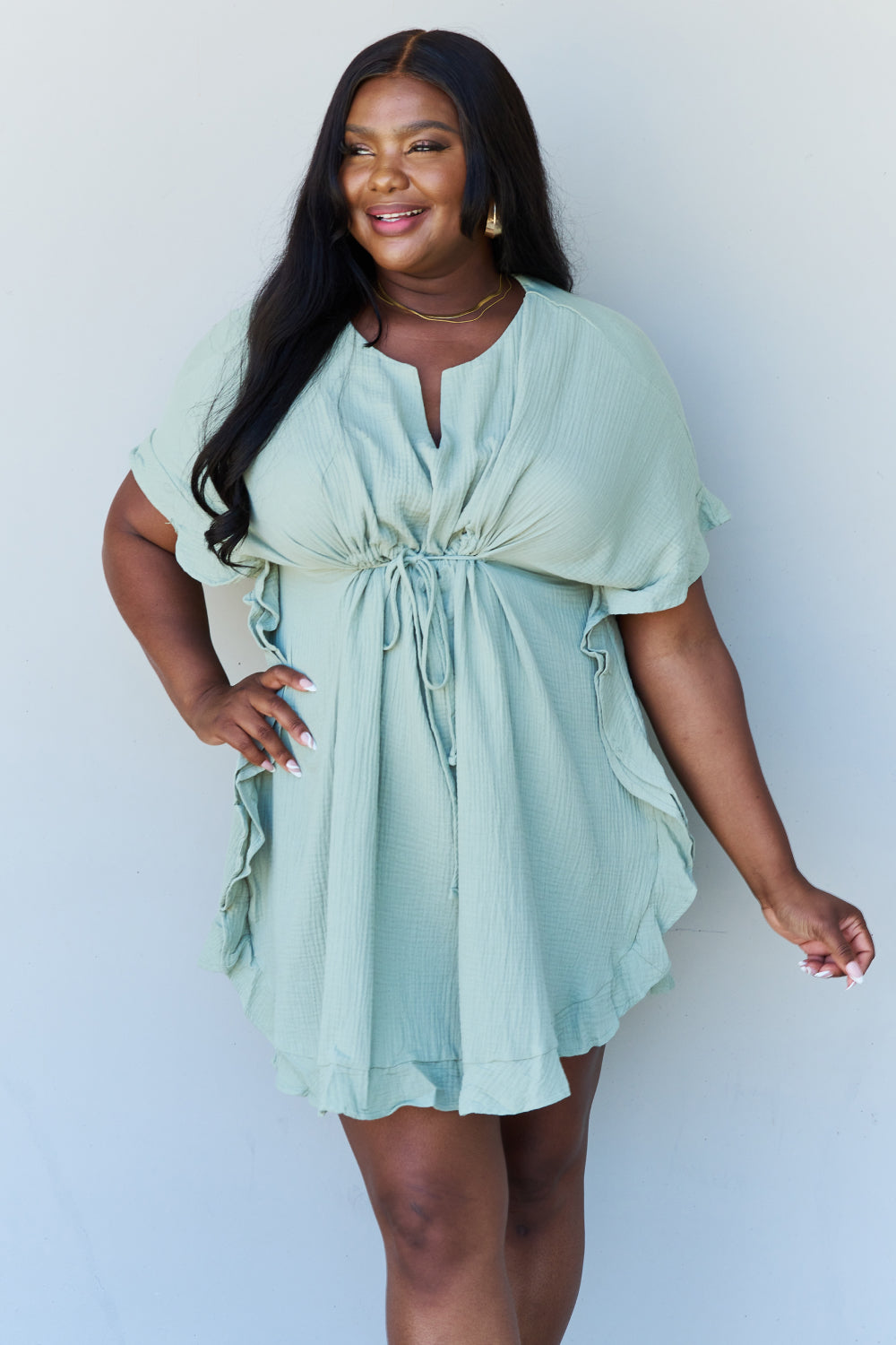 green ruffle hem dress Oksale Halter Neck Dress for Women Elegant Trendy Asymmetrical Ruffle Hem Maxi Dress Cozy Sleeveless Summer Dresses for Wedding Guest Army Green S,